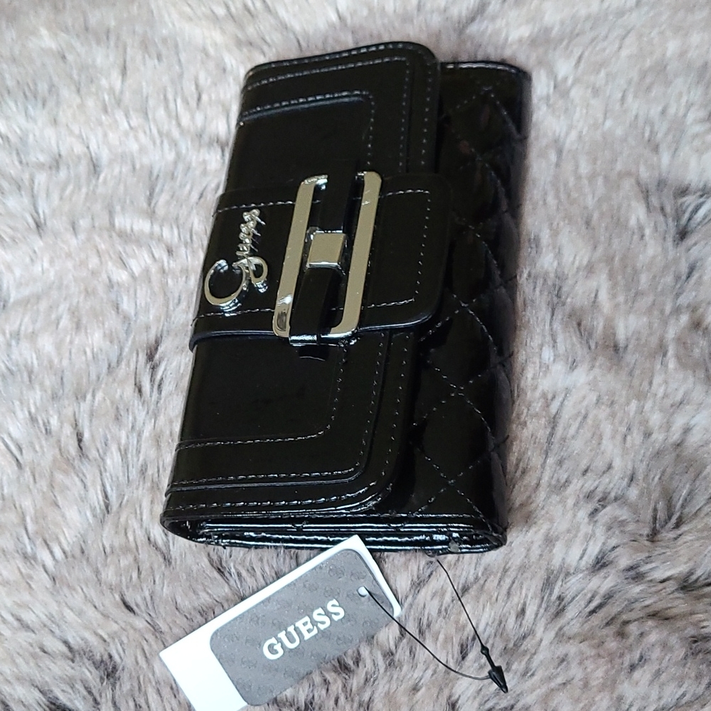 GUESS WOMENS WALLET PURSE  NEW FAUX LEATHER QUILTED